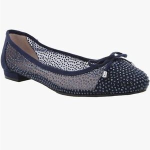 EUC Nina Wynn Navy Sparkly Ballet Flats. Women's Size: 7.